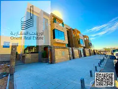 Villa for sale in Ajman, Al Helio 2 area. The villa consists of 5 master bedrooms, a majlis, 2 livi