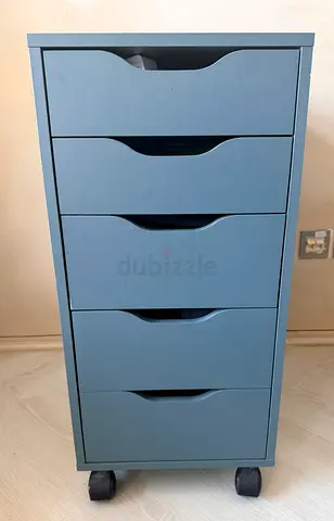 IKEA ALEX Green Drawers on Wheels - RRP AED 395 - DUBAI