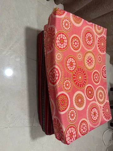 Foldable Floor Mattress / Guest Mattress - Pink Pattern, Good Condition