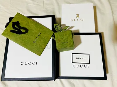 Gucci gift boxes, bag and small ribboned box - original packaging set