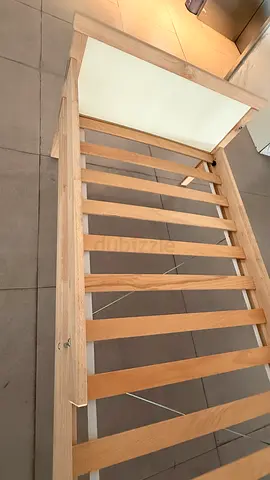 Single wooden bed frame with headboard - good condition