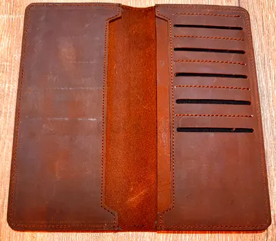 Long Leather Wallet with Multiple Options  Leather Key Chain (100% Genuine Leather Unisex)