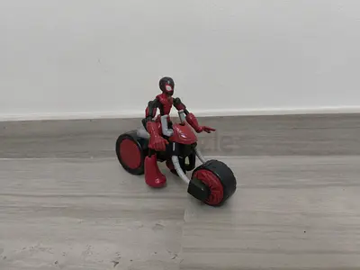Official Spider Man Motorbike transforming flying drone toy.