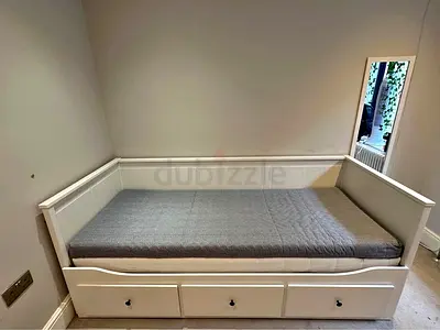 IKEA White HEMNES Day Bed with IKEA Mattress