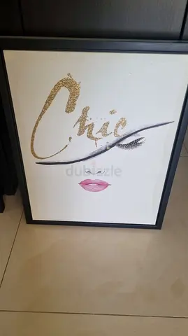 Framed Chic Minimalist Face Art Print — Black Frame