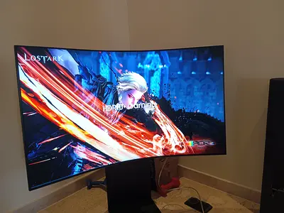 Samsung Odyssey Ark 55 UHD 1000R Curved Gaming Monitor. 
This high-performance monitor is designed