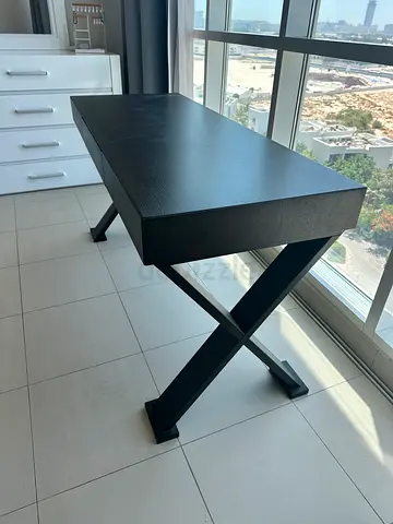 Black Wooden Study/Computer Table - Sturdy Modern Design