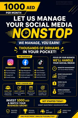 Professional Social Media Management Services in Dubai | Instagram, Facebook  TikTok Marketing