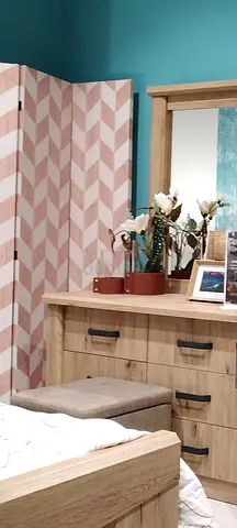 Dressing table/Dresser with mirror and 6-drawers - Medley brand