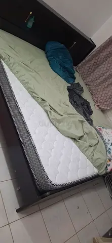 King size bed frame with mattress - good condition