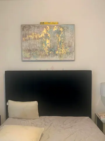 Large Abstract Wall Art, Silver/Gold, 91 × 61 cm
