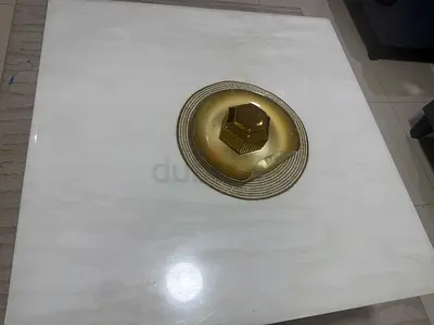 White Marble Effect Square Coffee Table with Decorative Tray