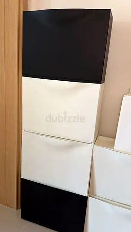 IKEA TRONES Shoe Cabinet - AED 45 for 2pcs (12 pieces available - 6 black / 6 white)