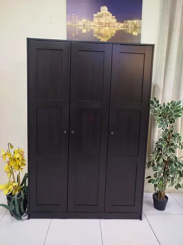 Modern Dark Brown 3 Door Wardrobe