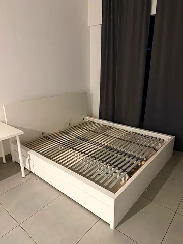 IKEA MALM Queen 180 cm Bed with Storage + IKEA Bed Base