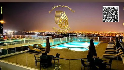 Furnished studio for monthly rent in Oasis Towers with pool and gym