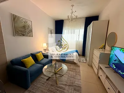 🏡✨ استوديو مفروش للإيجار الشهري – أبراج الياسمين – عجمان ✨🏡  📍 الموقع: أبراج الياسمين – الجرف 2 مقابل عجمان سيتي سنتر مباشرة، في موقع حيوي ومميز قر