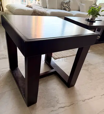 Solid Wood Side/End Table - Dark Brown
