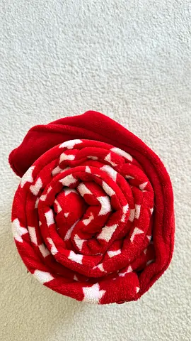 Red Fleece Sleeping bag  – Star Pattern, Good Condition
