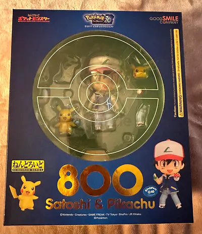 Good Smile Pokemon Nendoroid 800 Satoshi Ash  Pikachu - Sealed Box 2017