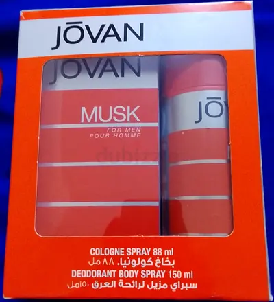Jovan Musk for Men fragrance 150ml deodorant body spray and an 88ml cologn