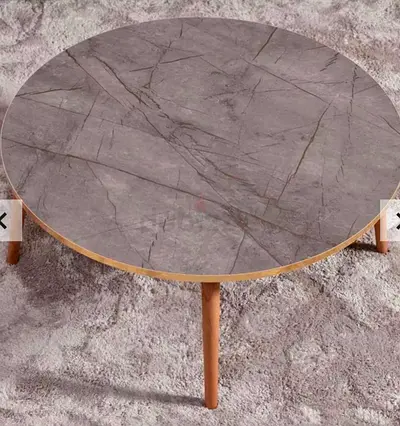 Move out sale- Round coffee table, round carpet, side drawer all like New!