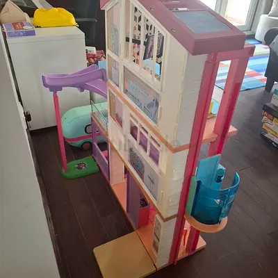 Large 3-Storey Barbie Dreamhouse with Slide and Furniture
