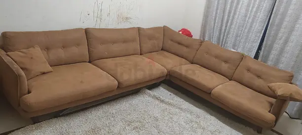 L shape cushion sofa