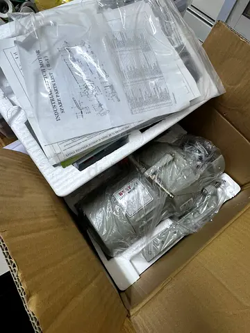 New industrial electric motor with manuals - unused in box