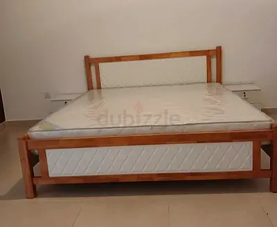 Brand new king size Solid wood bed frame with Mattress Available