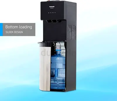 Panasonic Bottom Loading Water Dispenser — Hot  Cold Water Cooler (Black)
