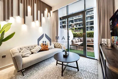 Furnished 1BR | Low Floor & Huge Terrace | Utilities Included | Azizi Riviera 26