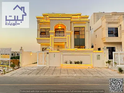 للبيع : فيلا كلاسيكه بمنطقه الحليو 2 _ عجمان ( طابقين + روف ) بسعر شامل رسوم التسجيل والتملك _ موقع مميز علي بعد دقائق لشارع الشيخ محمد بن زايد