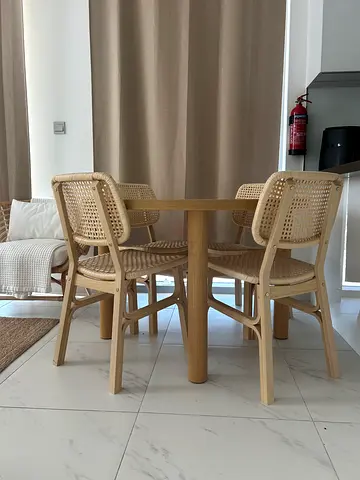 IKEA STOCKHOLM Dining Table + 4 VOXLÖV Chairs