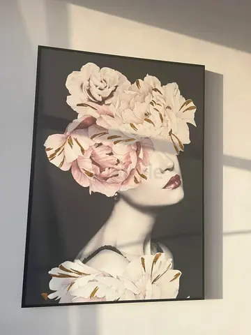 Woman with Flowers Painting