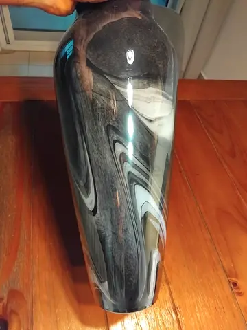 Elegant Marble Pattern Glass Vase