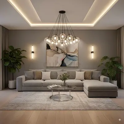 Modern L-shaped Grey Sofa Custom-made UAE