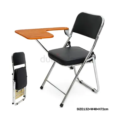 Folding Study Chair with Attached Writing Tablet - Compact  Portable