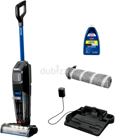 Bissell CrossWave Upright Wet  Dry Floor Cleaner — With Charger, Brush Roll and Solution