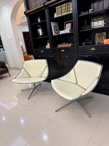 x2 FRITZ HANSEN  Space Lounge Chair armchair by Jehs+Laub, 2007s design