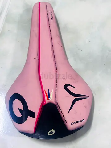 Used Prologo Pink Road Bike Saddle - Comfortable Performance Seat.