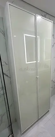 Wardrobe with glass doors