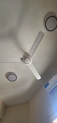White 3-Blade Ceiling Fan - Good Working Condition