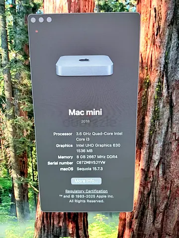 Apple Mac mini 2018 3.6 GHz Intel Core i3 8GB RAM with Wirless Keyboard and Mouse