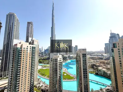 Fountain & Burj Khalifa View | High Floor | Vacant