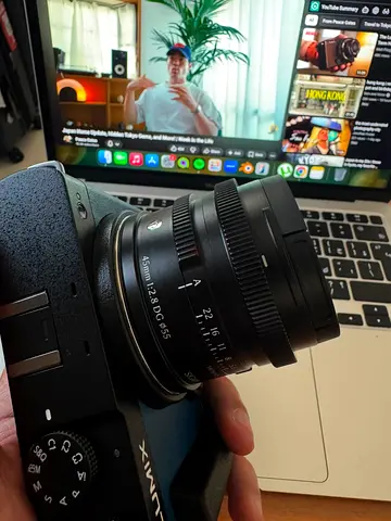 Panasonic Lumix Mirrorless Camera with Sigma 45mm f/2.8 Macro Lens + 18-40 kit lens