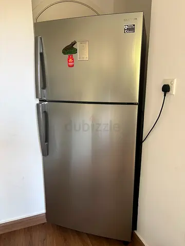 Stainless Steel Double Door Refrigerator - Very Good Condition