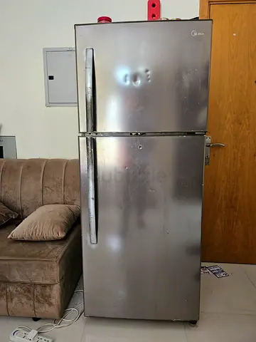 Media Double Door Stainless Steel Refrigerator - Used, Good Working Condition