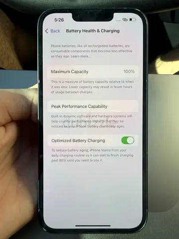 iPhone 13 128GB Blue | 100% Battery | Back Glass Cracked