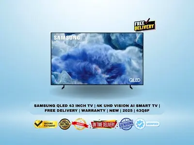 Samsung QLED 43 Inch TV | 4K UHD Vision AI Smart TV | Free Delivery | Warranty | New | 2025 | 43Q8F